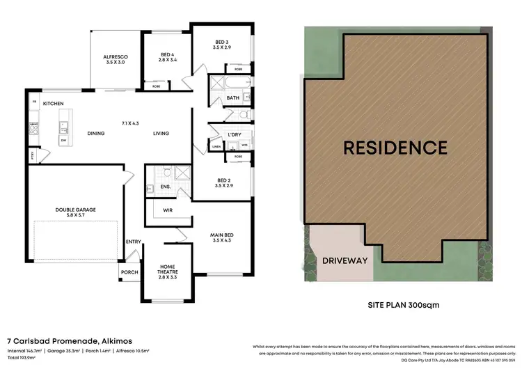 Floorplan of Homely house listing, 7 Carlsbad Promenade, Alkimos WA 6038