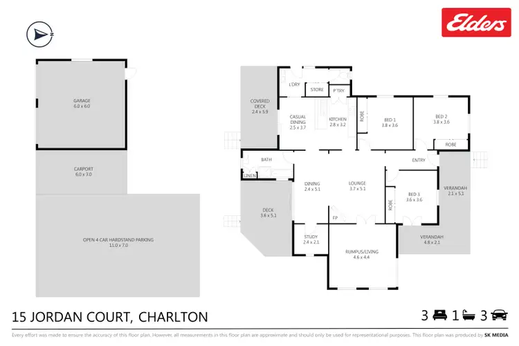 Floorplan of Homely house listing, 15-17 Jordan Court, Charlton QLD 4350