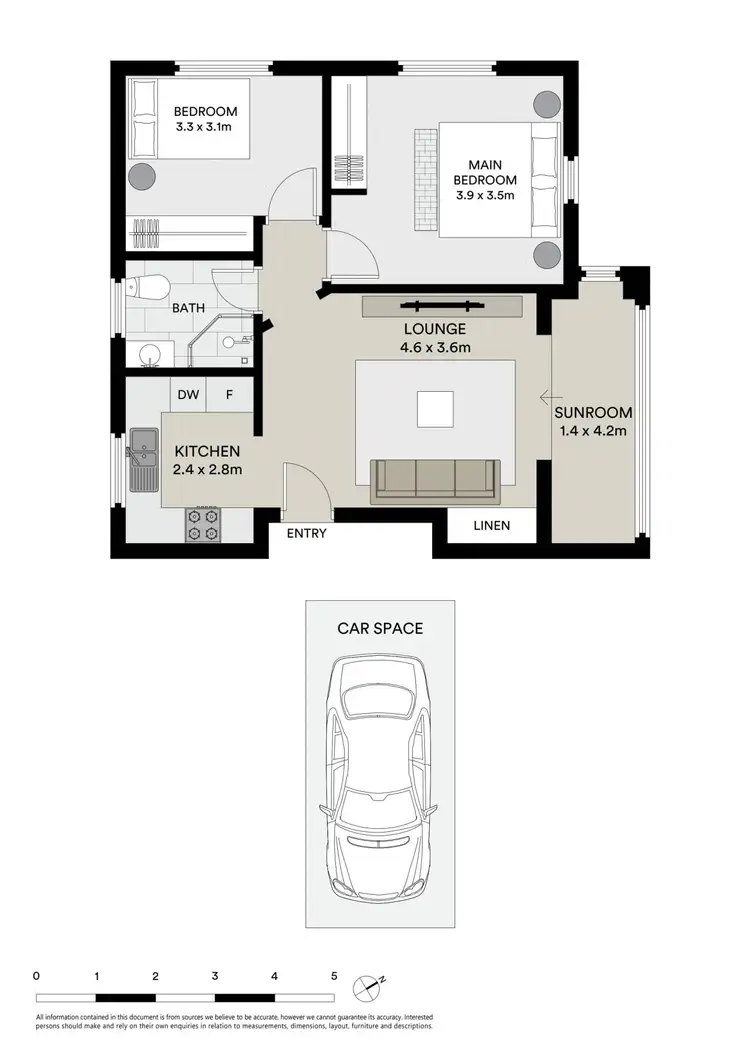 Floorplan of Homely unit listing, 5/1 Giddings Avenue, Cronulla NSW 2230