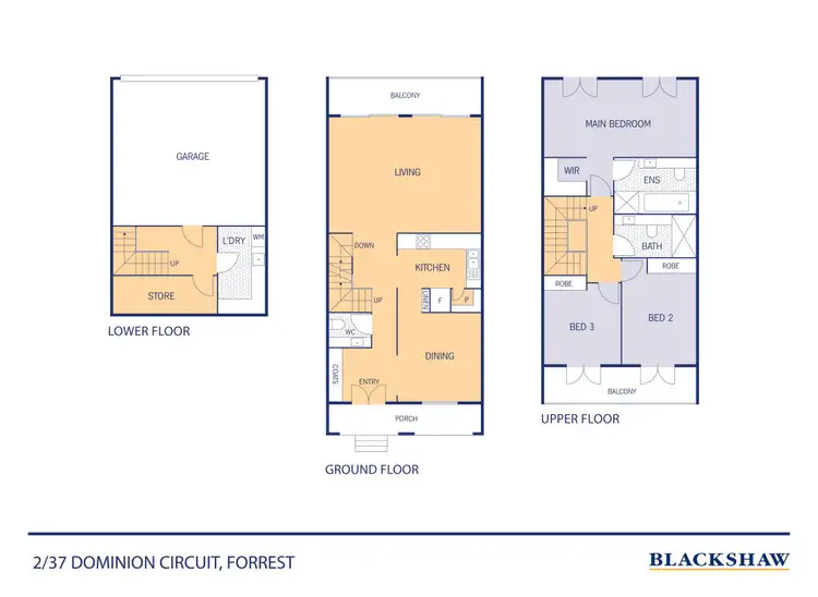 Floorplan of Homely townhouse listing, 2/37 Dominion Circuit, Forrest ACT 2603