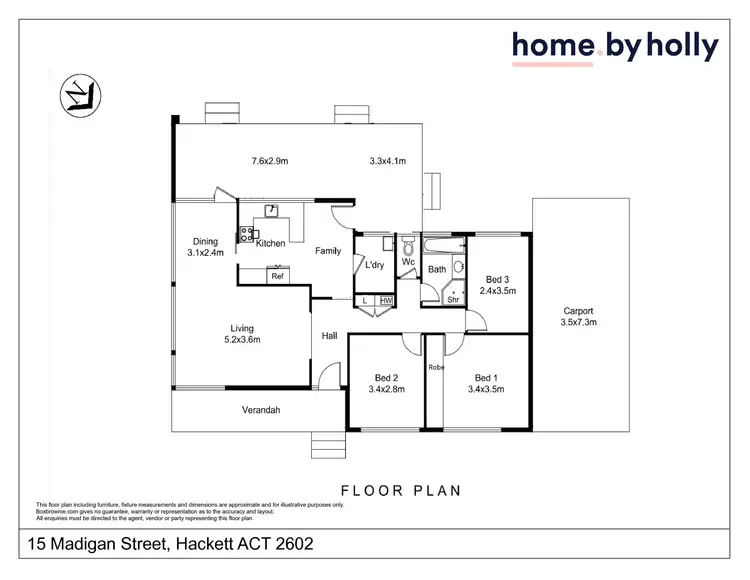 Floorplan of Homely house listing, 15 Madigan Street, Hackett ACT 2602