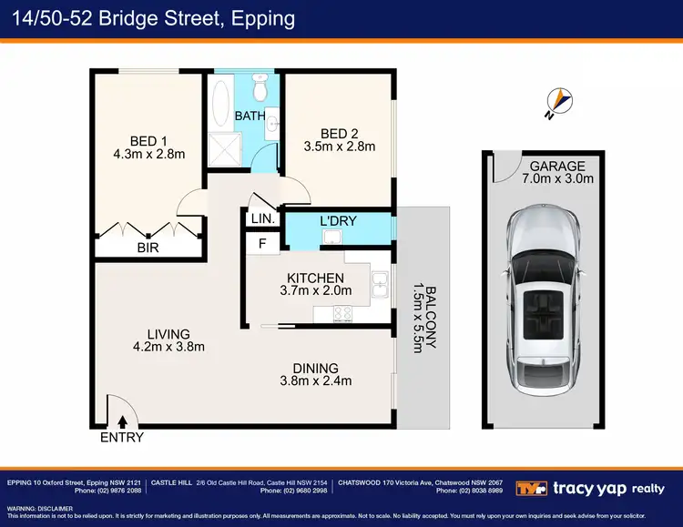 Floorplan of Homely apartment listing, 14/50-52 Bridge Street, Epping NSW 2121
