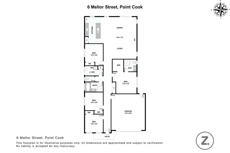 Floorplan of Homely house listing, 6 Mellor Street, Point Cook VIC 3030