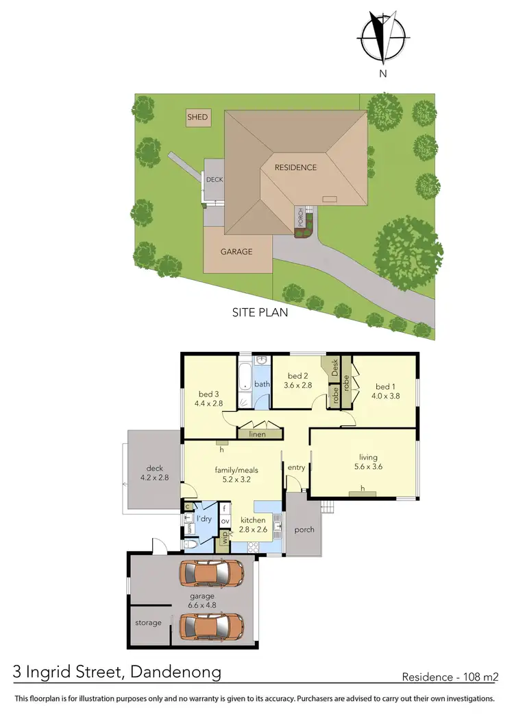 Floorplan of Homely house listing, 3 Ingrid Street, Dandenong VIC 3175