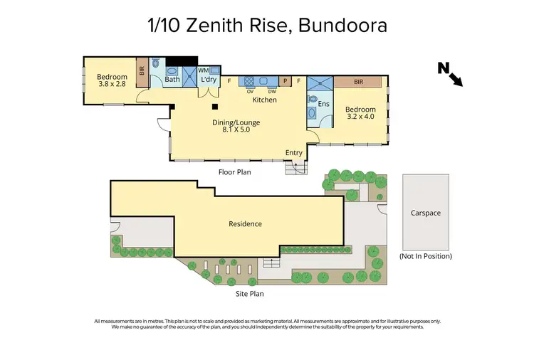 Floorplan of Homely unit listing, 1/10 Zenith Rise, Bundoora VIC 3083