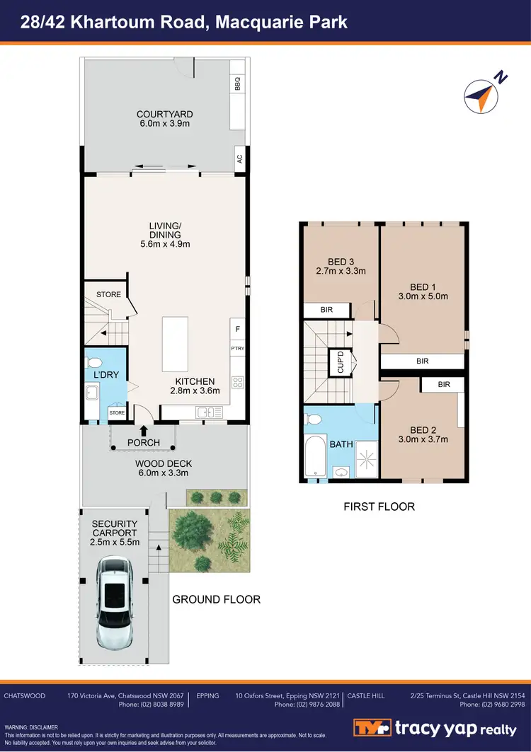 Floorplan of Homely townhouse listing, 28/40-42 Khartoum Road, Macquarie Park NSW 2113
