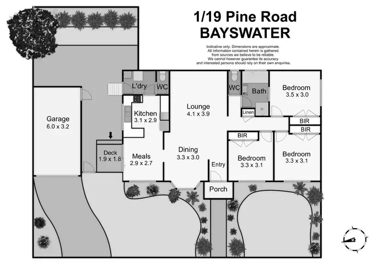Floorplan of Homely unit listing, 1/19 Pine Road, Bayswater VIC 3153