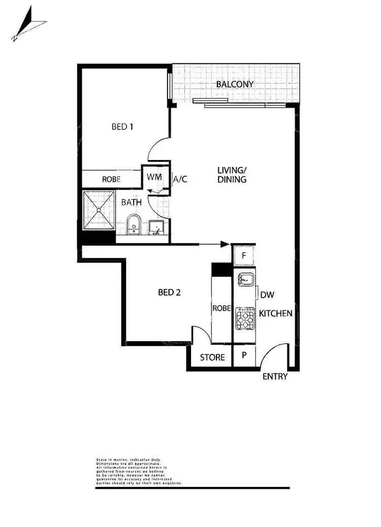 Floorplan of Homely apartment listing, 2107/80 A'beckett Street, Melbourne VIC 3000