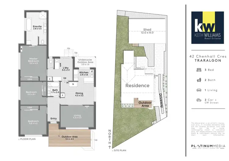 Floorplan of Homely house listing, 42 Chenhall Crescent, Traralgon VIC 3844