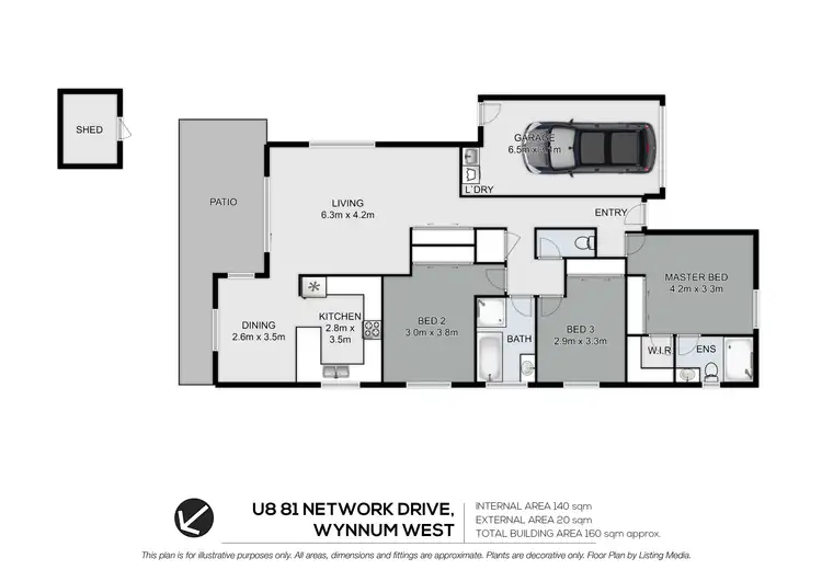 Floorplan of Homely villa listing, 8/81 Network Drive, Wynnum West QLD 4178