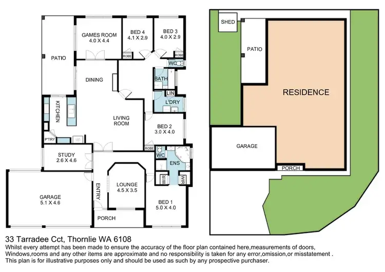 Floorplan of Homely house listing, 33 Tarradee Circuit, Thornlie WA 6108