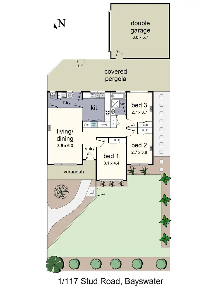 Floorplan of Homely unit listing, 1/117 Stud Road, Bayswater VIC 3153