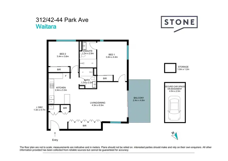Floorplan of Homely apartment listing, 312/42-44 Park Avenue, Waitara NSW 2077