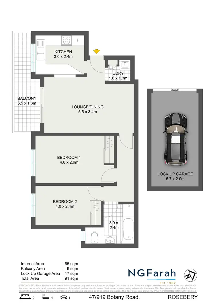 Floorplan of Homely apartment listing, 47/919 Botany Road, Rosebery NSW 2018