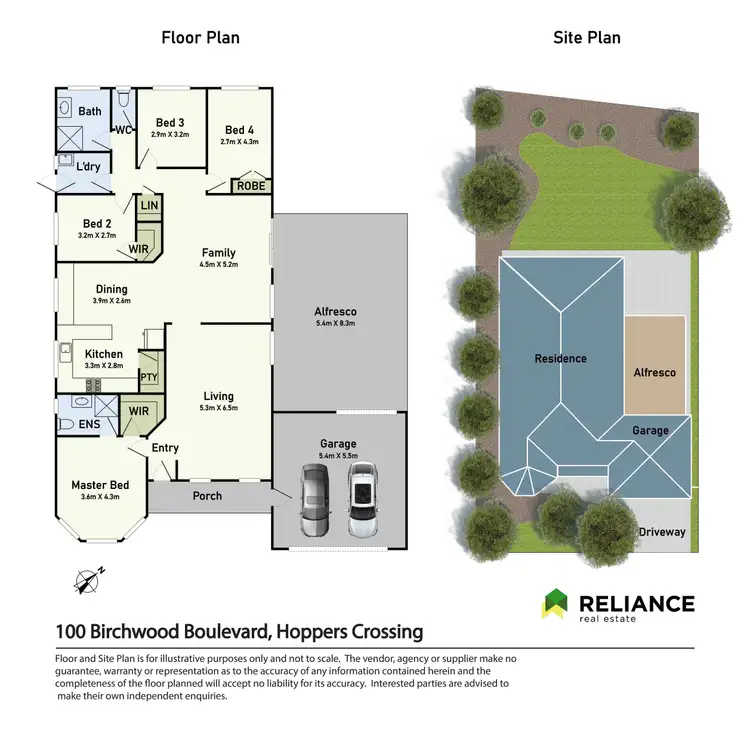 Floorplan of Homely house listing, 100 Birchwood Boulevard, Hoppers Crossing VIC 3029