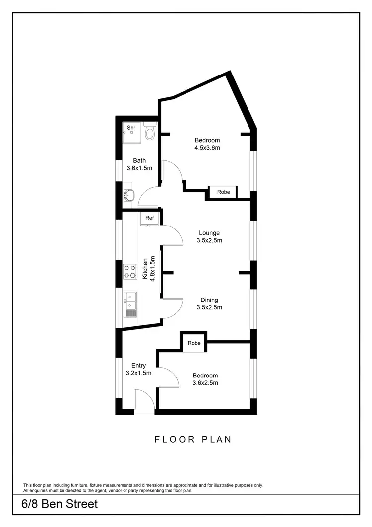 Floorplan of Homely apartment listing, 6/8 Ben Street, Goulburn NSW 2580