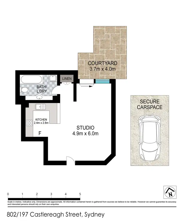 Floorplan of Homely apartment listing, 802/197-199 Castlereagh Street, Sydney NSW 2000