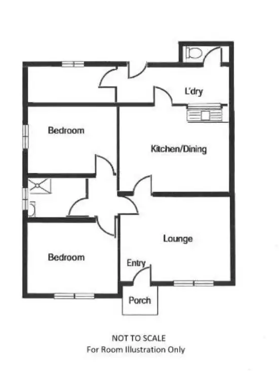 Floorplan of Homely semi-detached listing, 60 Goodman Street, Whyalla SA 5600