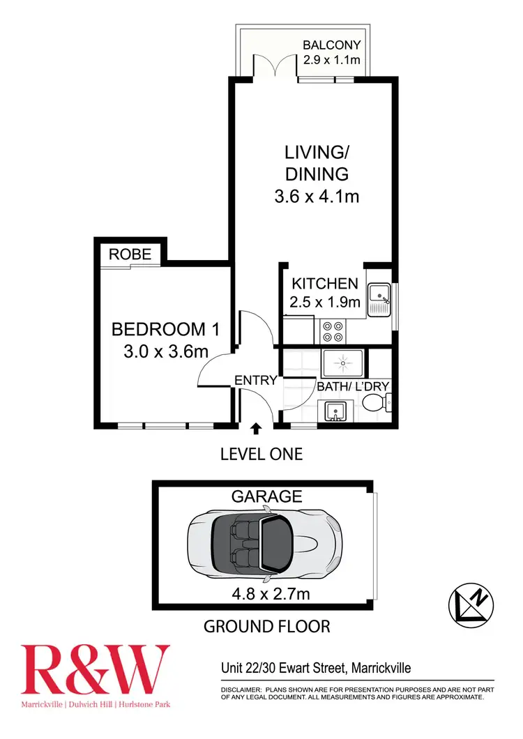 Floorplan of Homely apartment listing, 22/30 Ewart Street, Marrickville NSW 2204