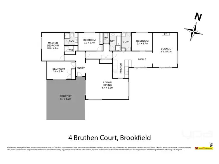 Floorplan of Homely house listing, 4 Bruthen Court, Brookfield VIC 3338