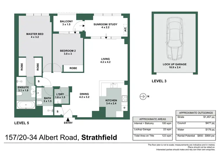 Floorplan of Homely apartment listing, 157/20-34 Albert Road, Strathfield NSW 2135