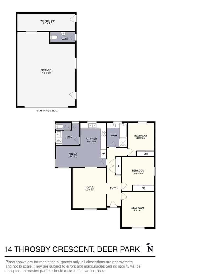 Floorplan of Homely house listing, 14 Throsby Crescent, Deer Park VIC 3023