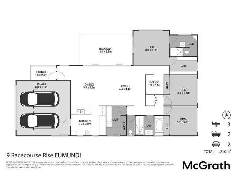 Floorplan of Homely house listing, 9 Racecourse Rise, Eumundi QLD 4562