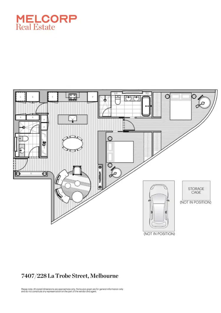 Floorplan of Homely apartment listing, 7407/228 La Trobe Street, Melbourne VIC 3000