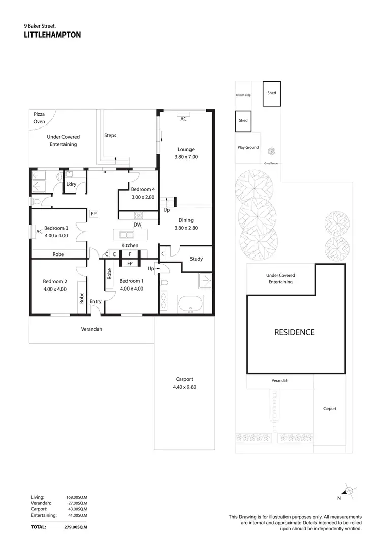 Floorplan of Homely house listing, 9 Baker Street, Littlehampton SA 5250