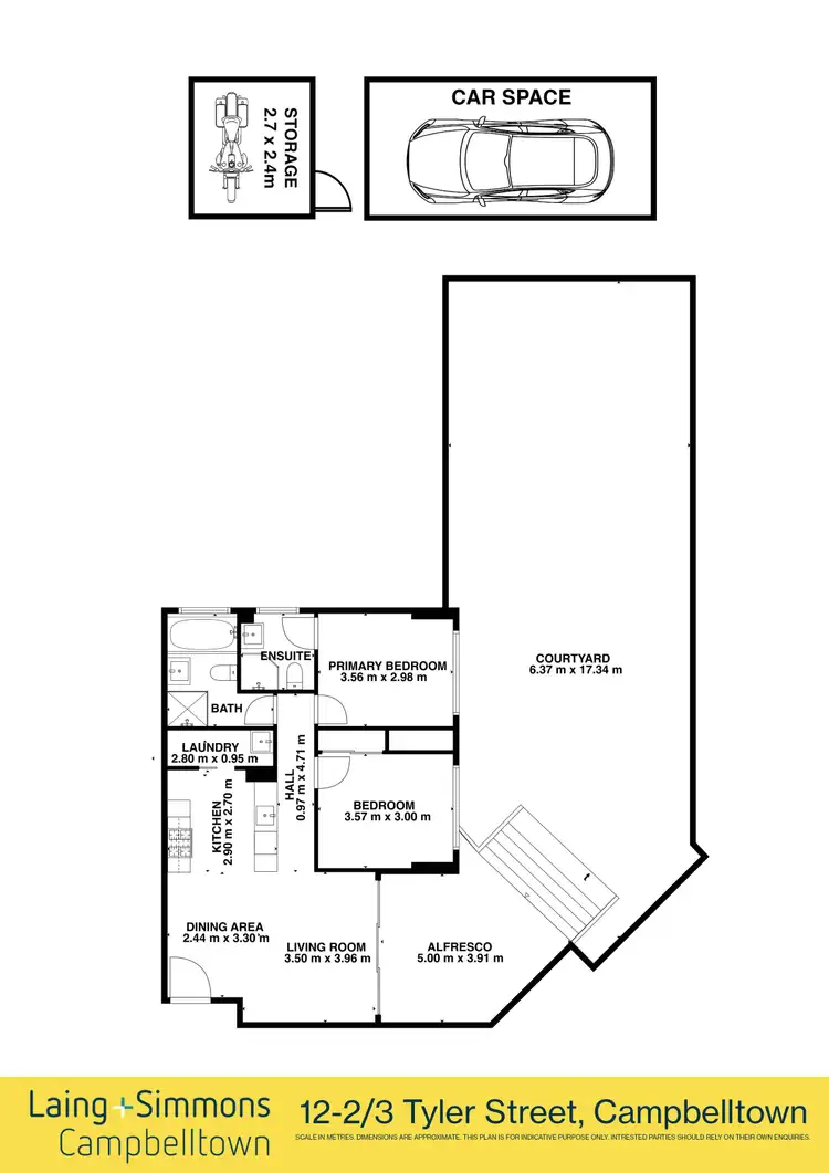 Floorplan of Homely unit listing, 3/12-20 Tyler Street, Campbelltown NSW 2560