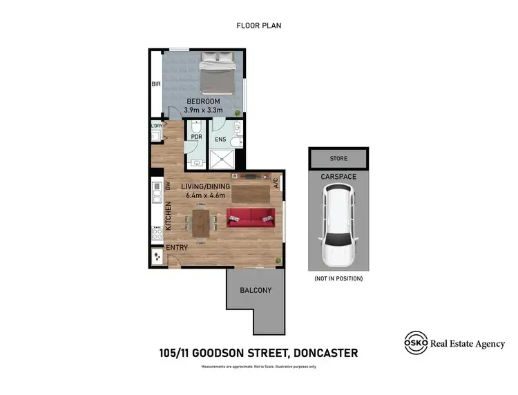 Floorplan of Homely unit listing, 105/11 Goodson Street, Doncaster VIC 3108