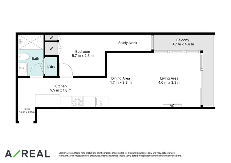 Floorplan of Homely apartment listing, 1601/65 Dudley Street, West Melbourne VIC 3003
