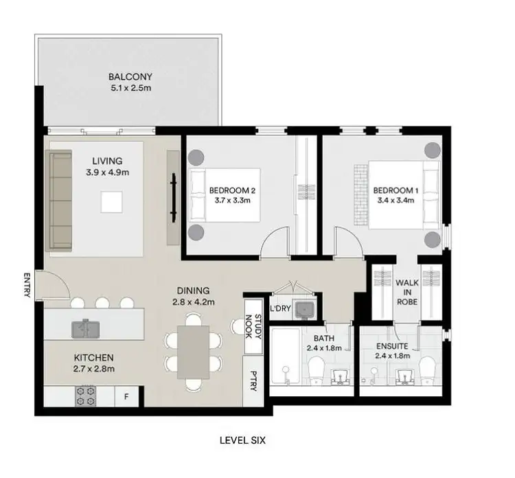 Floorplan of Homely apartment listing, 601/12 Half Street, Wentworth Point NSW 2127