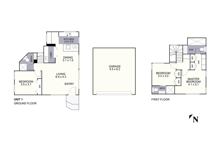 Floorplan of Homely townhouse listing, 1,2&5/28-30 Zealandia Road, Croydon North VIC 3136