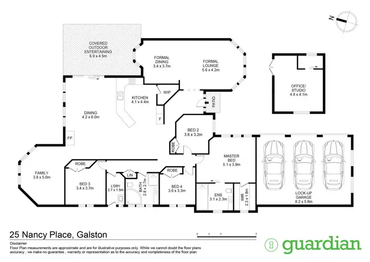 Floorplan of Homely house listing, 25 Nancy Place, Galston NSW 2159