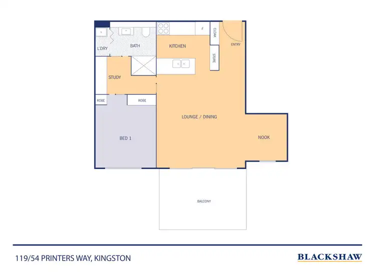 Floorplan of Homely apartment listing, 119/54 Printers Way, Kingston ACT 2604