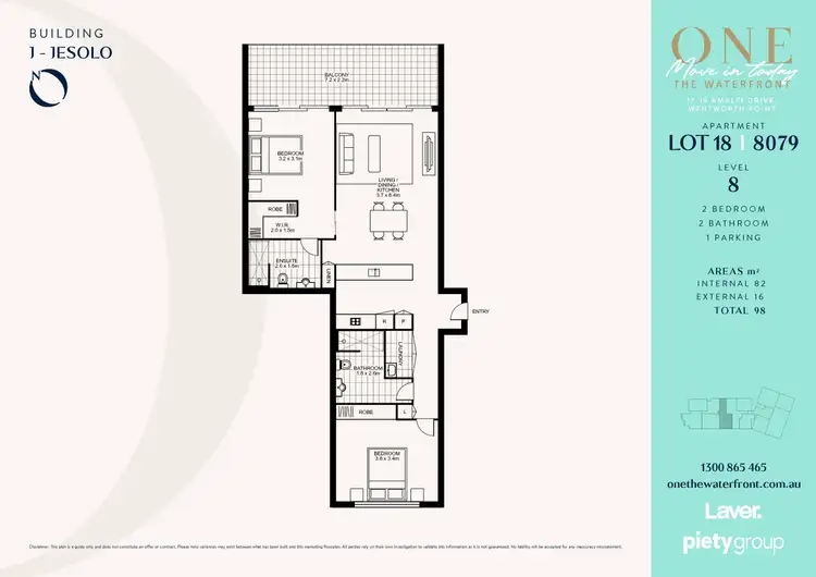 Floorplan of Homely apartment listing, 8079/17 Amalfi Drive, Wentworth Point NSW 2127