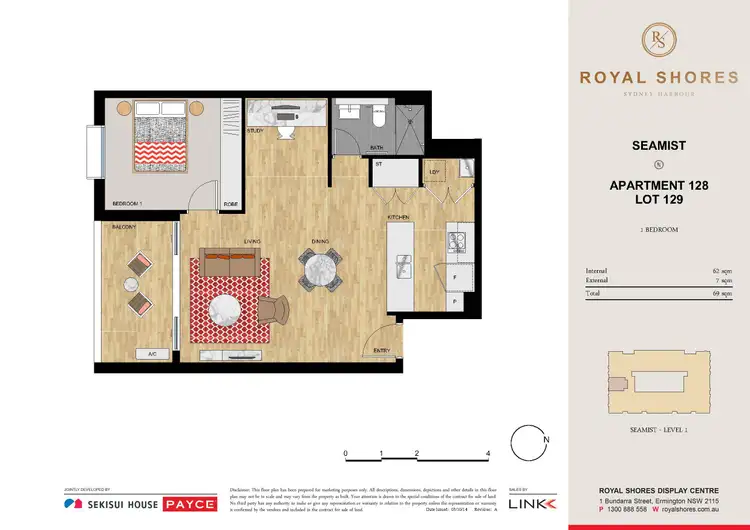 Floorplan of Homely apartment listing, 128/68 River Road, Ermington NSW 2115
