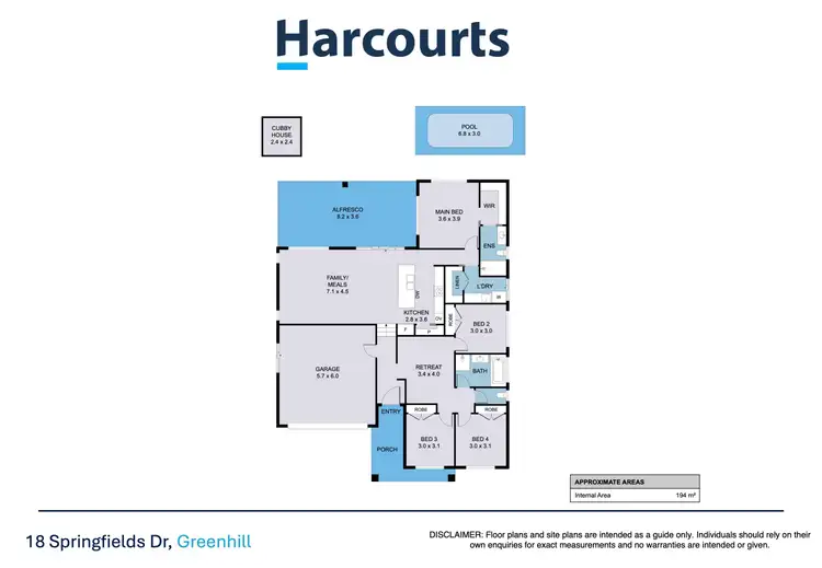 Floorplan of Homely house listing, 18 Springfields Drive, Greenhill NSW 2440