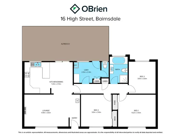 Floorplan of Homely house listing, 16 High Street, Bairnsdale VIC 3875
