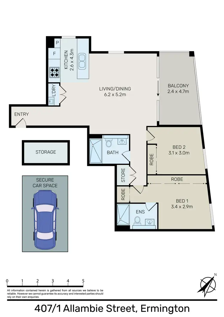 Floorplan of Homely apartment listing, 407/1 Allambie Street, Ermington NSW 2115