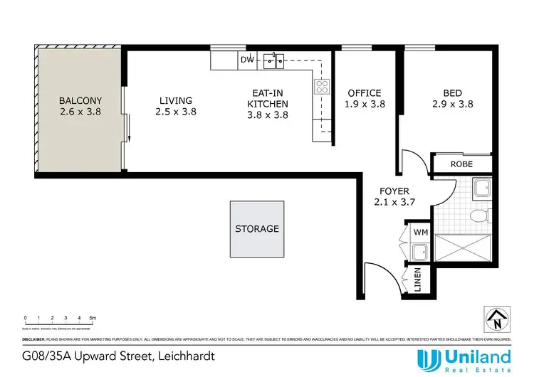 Floorplan of Homely apartment listing, G08/35A Upward Street, Leichhardt NSW 2040