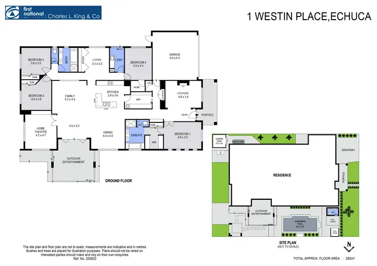 Floorplan of Homely house listing, 1 Westin Place, Echuca VIC 3564