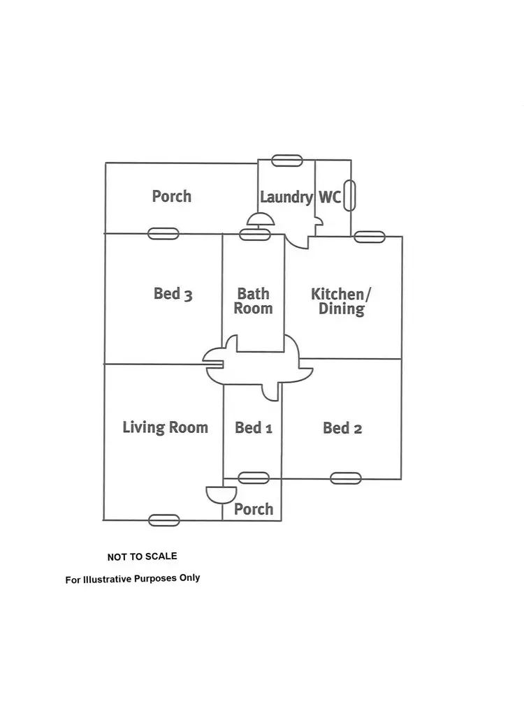 Floorplan of Homely semi-detached listing, 26 Brodie Street, Whyalla Norrie SA 5608