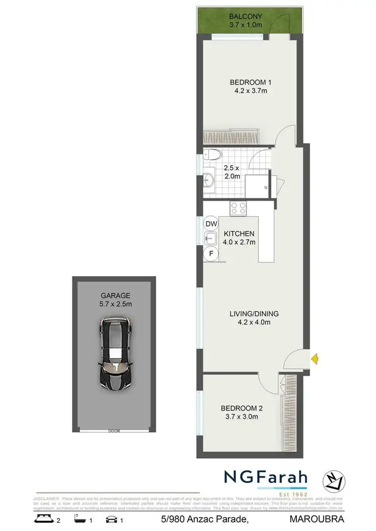Floorplan of Homely apartment listing, 5/980 Anzac Parade, Maroubra NSW 2035