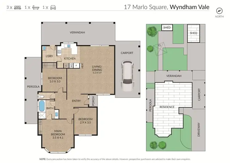 Floorplan of Homely house listing, 17 Marlo Square, Wyndham Vale VIC 3024