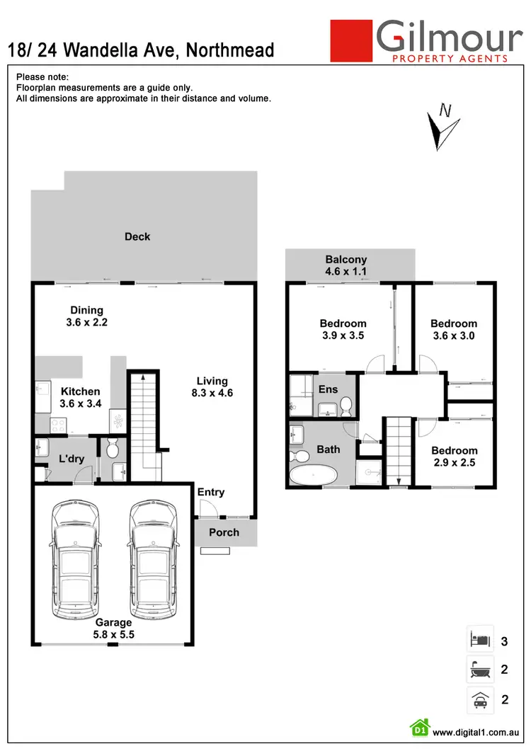 Floorplan of Homely townhouse listing, 18/42 Wandella Avenue, Northmead NSW 2152