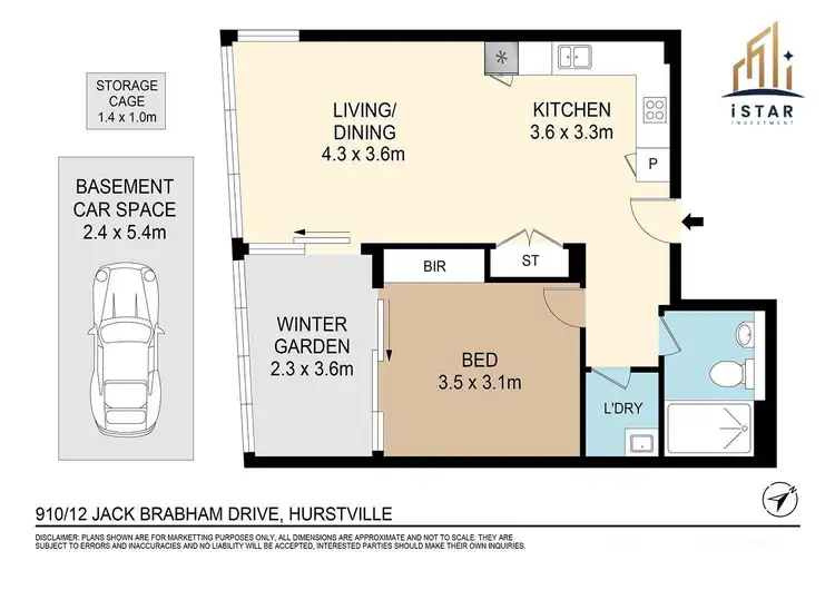 Floorplan of Homely apartment listing, 910/12 Jack Brabham Drive, Hurstville NSW 2220