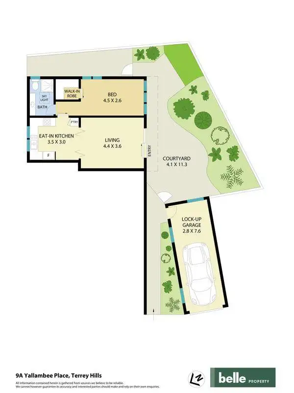 Floorplan of Homely apartment listing, 9A Yallambee Place, Terrey Hills NSW 2084