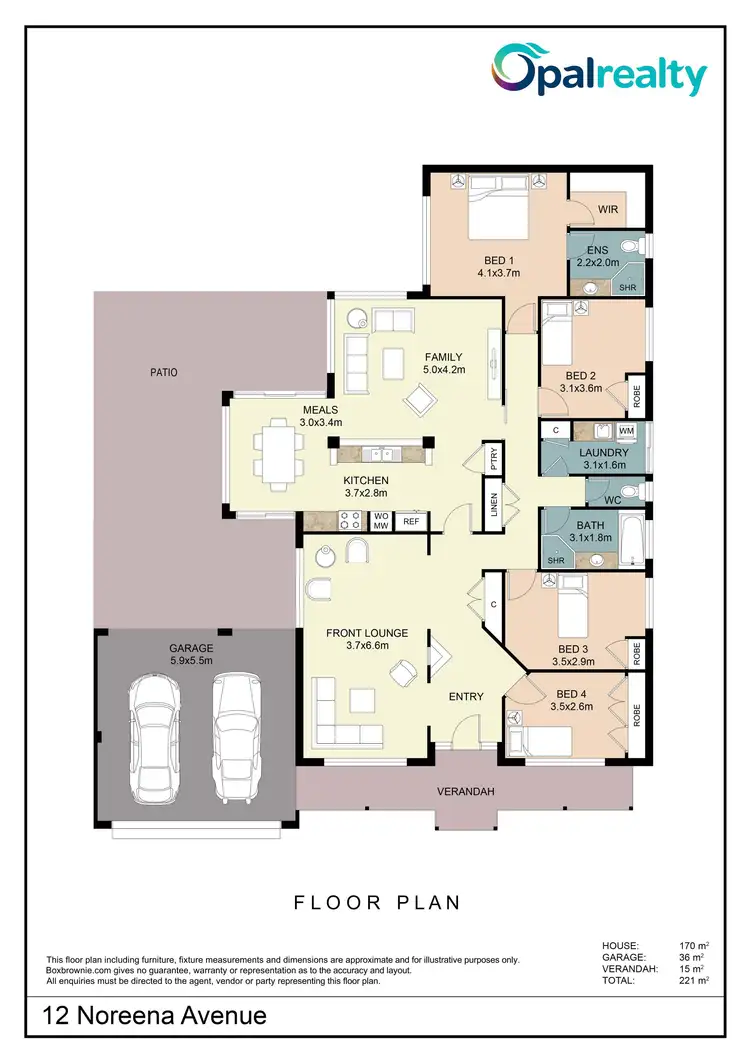 Floorplan of Homely house listing, 12 Noreena Avenue, Golden Bay WA 6174